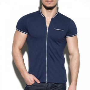 Polo alla moda con cerniera frontale